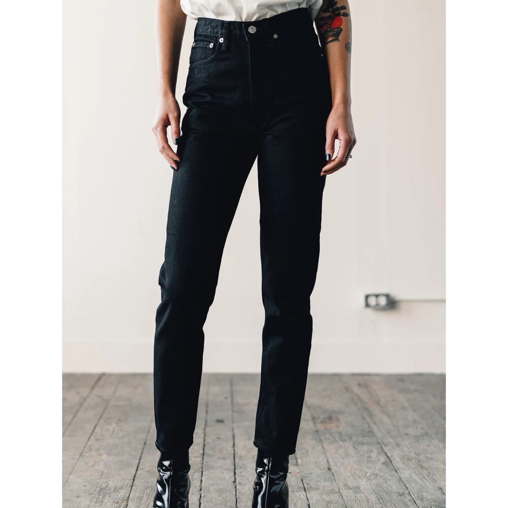 orSlow 307 One Wash Selvedge Denim High Rise Slim Jeans 2